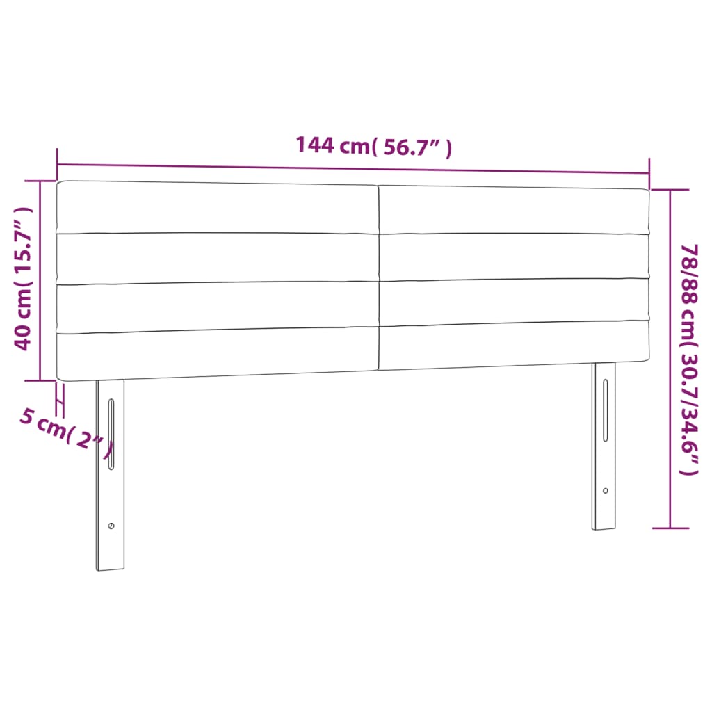 Kopfteil Hellgrau 80x5x118/128 cm Stoff