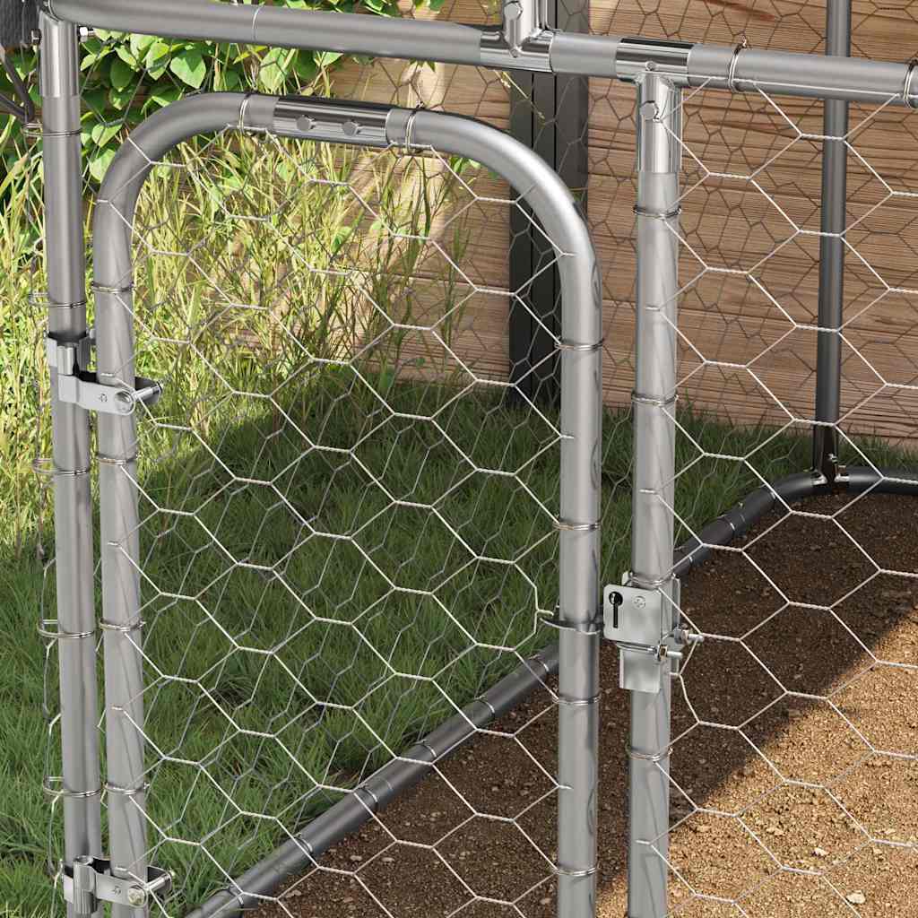 Outdoor-Hundezwinger mit Dach 400x200x150 cm