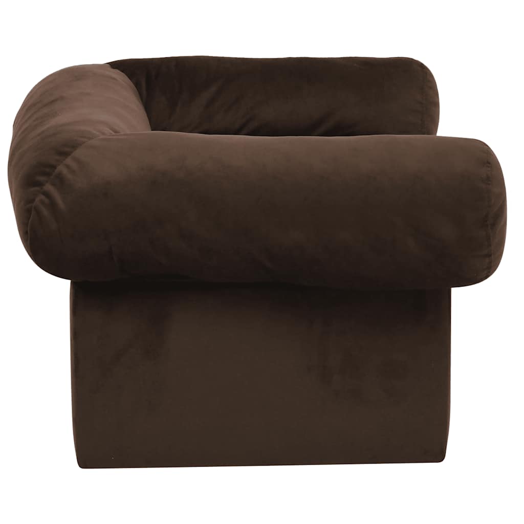 Hundesofa mit Schublade Dunkelgrau 75x50x38 cm Plüsch