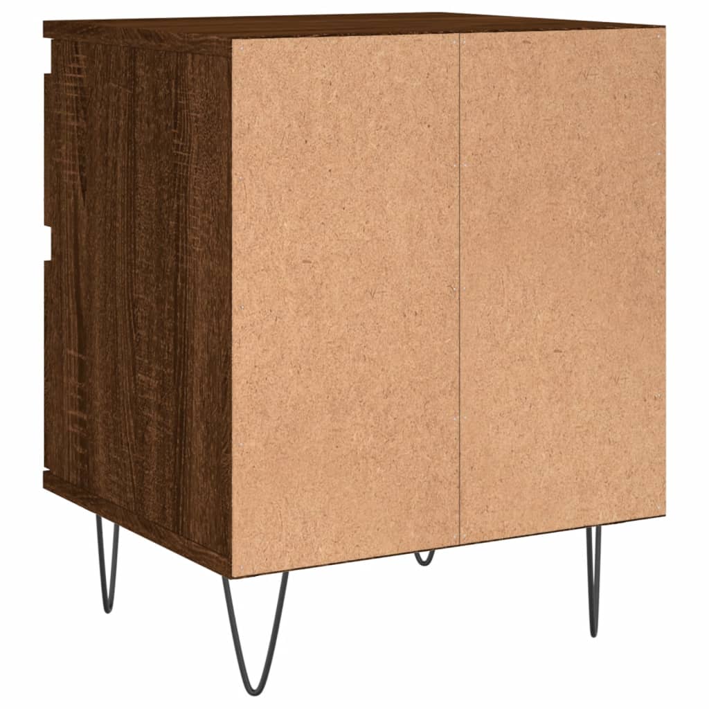Bettschrank Schwarz Eichen-Optik 40 x 35 x 50 cm Holzwerkstoff