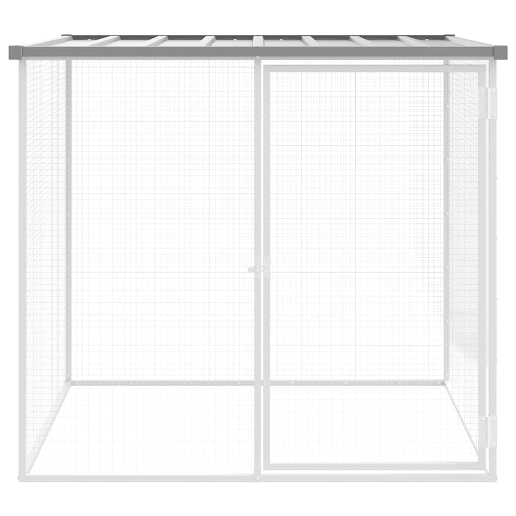 Hühnerkäfig mit Dach Anthrazit 103x98x90 cm Verzinkter Stahl