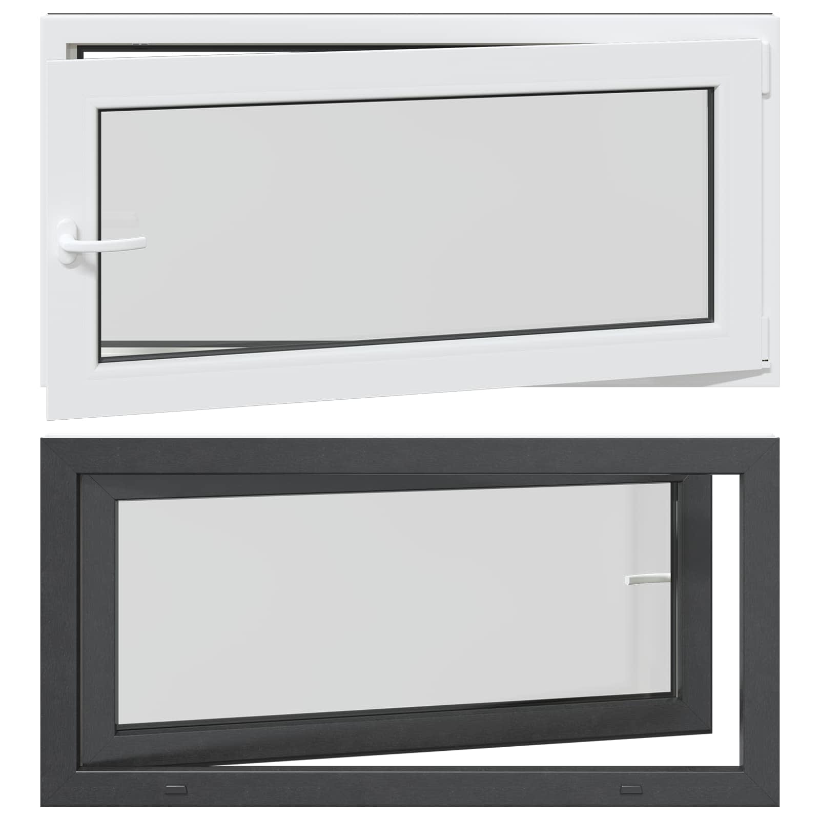 Kellerfenster RISOR 50 x 50 cm PVC und Glas Weiß