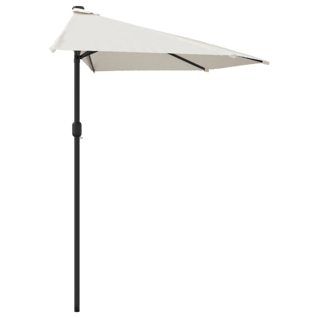 Balkon-Sonnenschirm Alu-Mast Bordeauxrot 270x144x222cm Halbrund