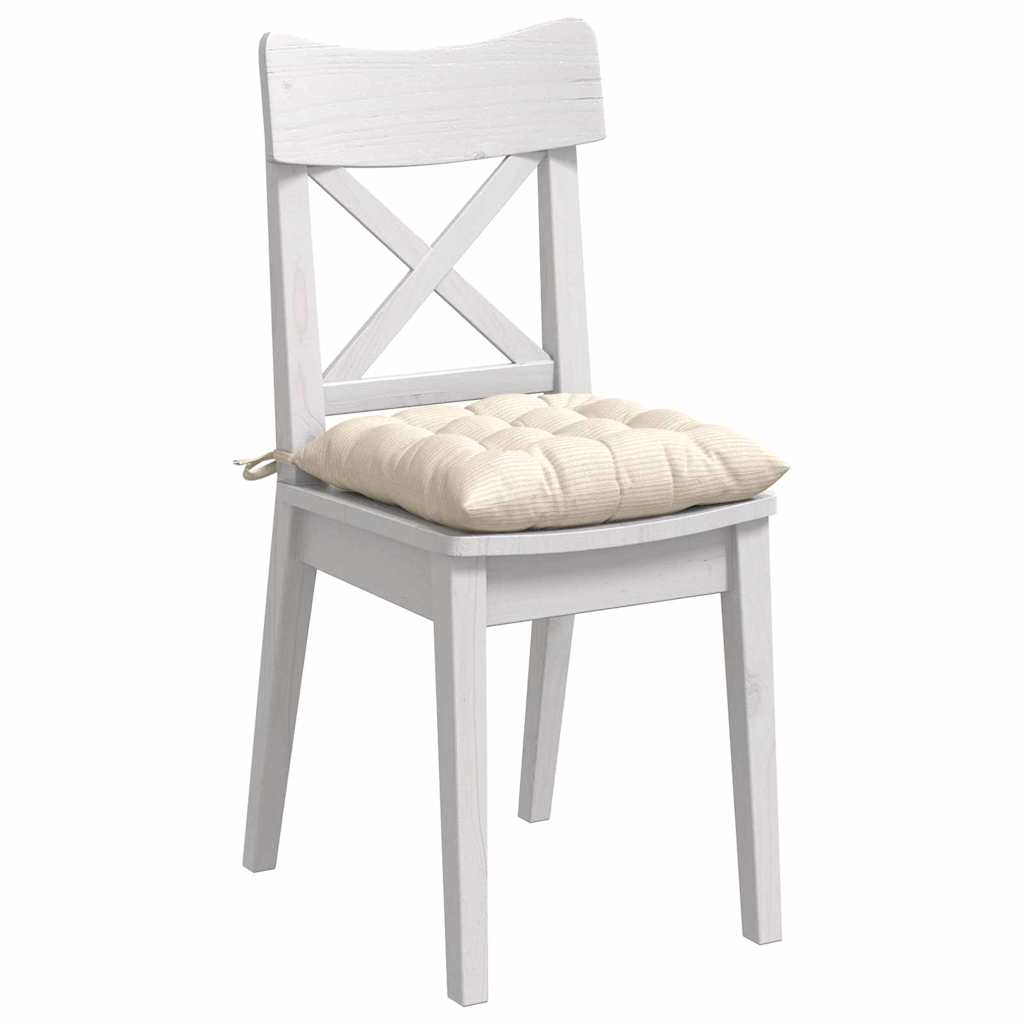 Sitzkissen 4 pcs Hellgrau 40 x 40 x 6 cm Cordstoff