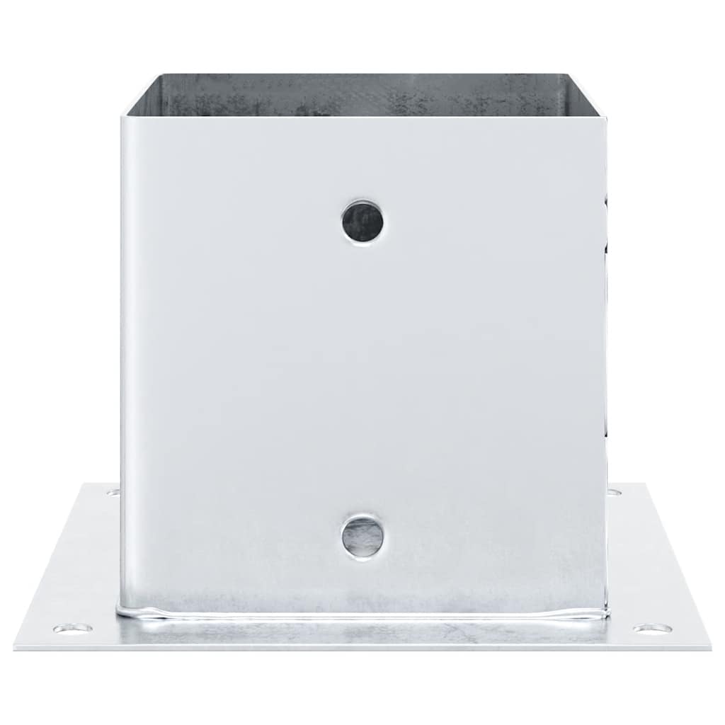 Pfostenträger Quadratisch 4Stk. Silber 46x46mm Verzinkter Stahl