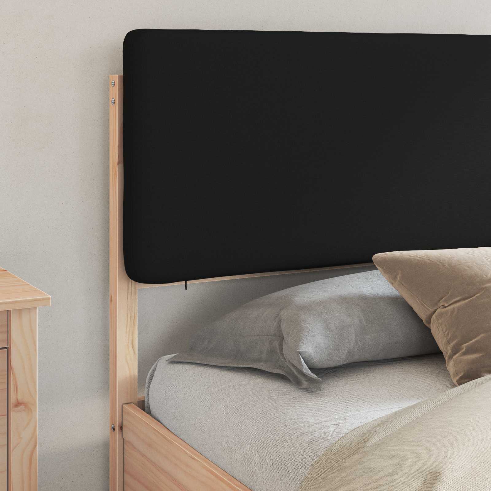 Bettgestell mit gepolstertem Kopfteil Hellgrau 200 x 200 cm