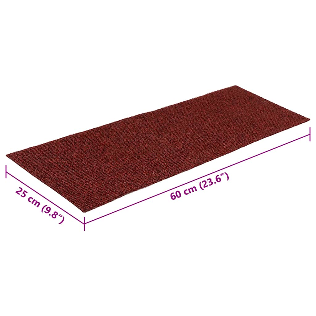 Stufenmatten Selbstklebend 15 Stk. 60x25 cm Hellbraun Rechteckig