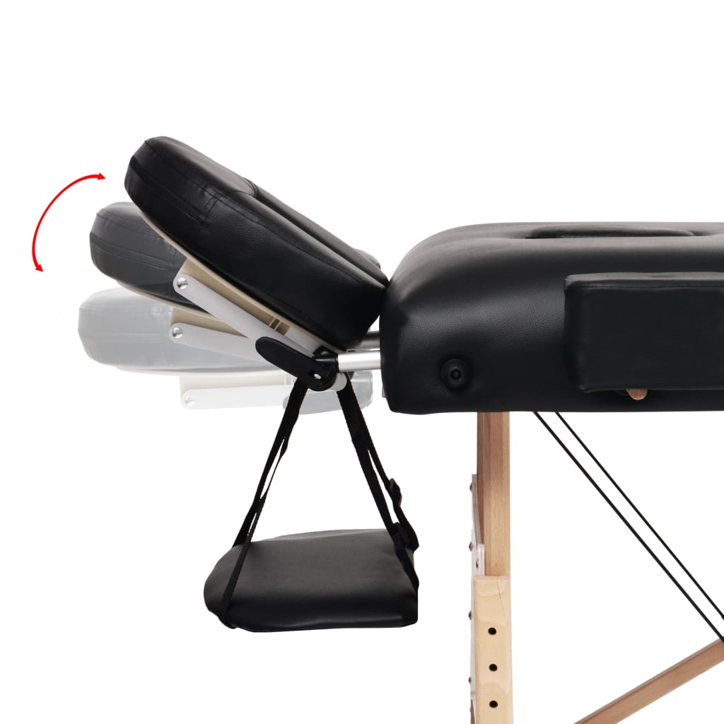 Massageliege 3-Zonen Klappbar 10 cm Sitz Weiß