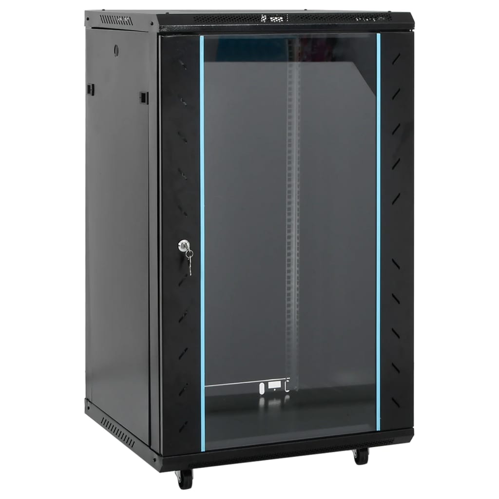 15U Netzwerkschrank 19" IP20 Schwarz 60x45x86 cm