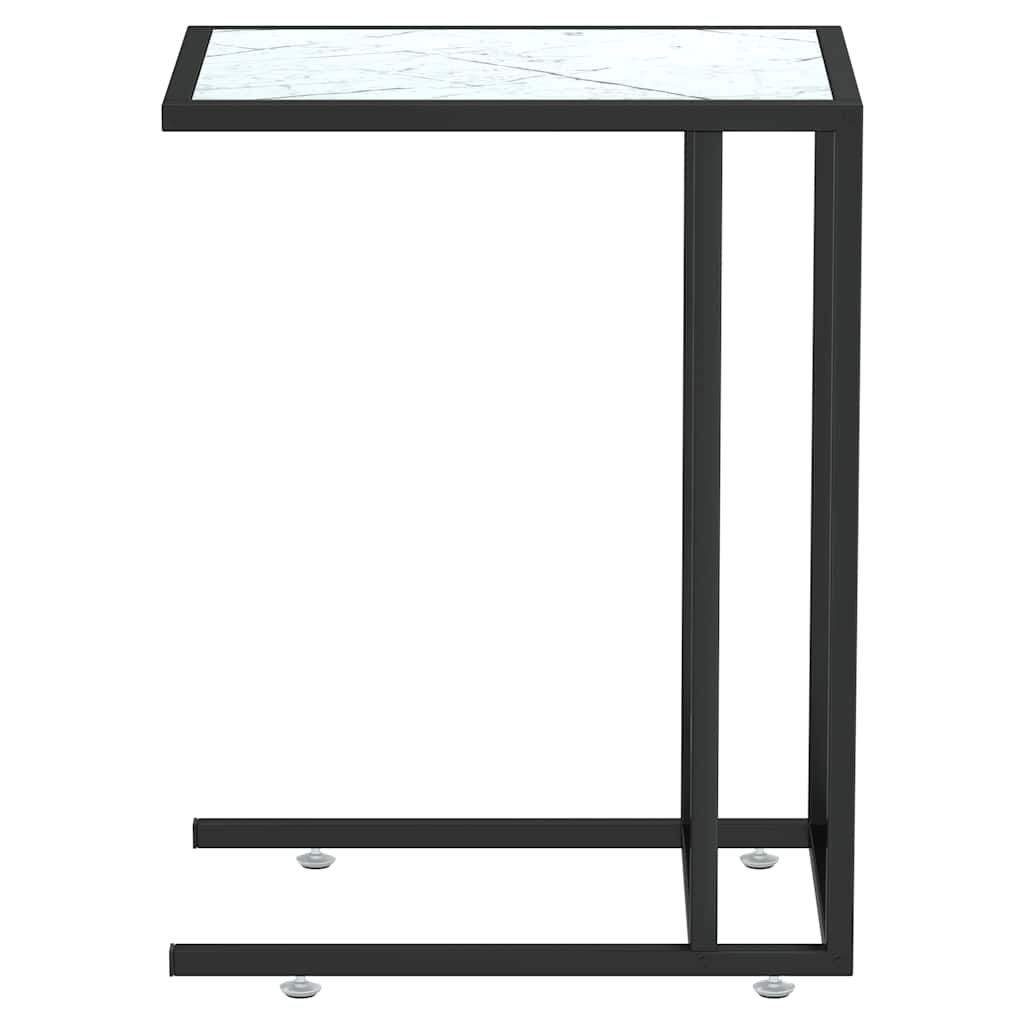 Computer-Beistelltisch Schwarz 50x35x65 cm Hartglas