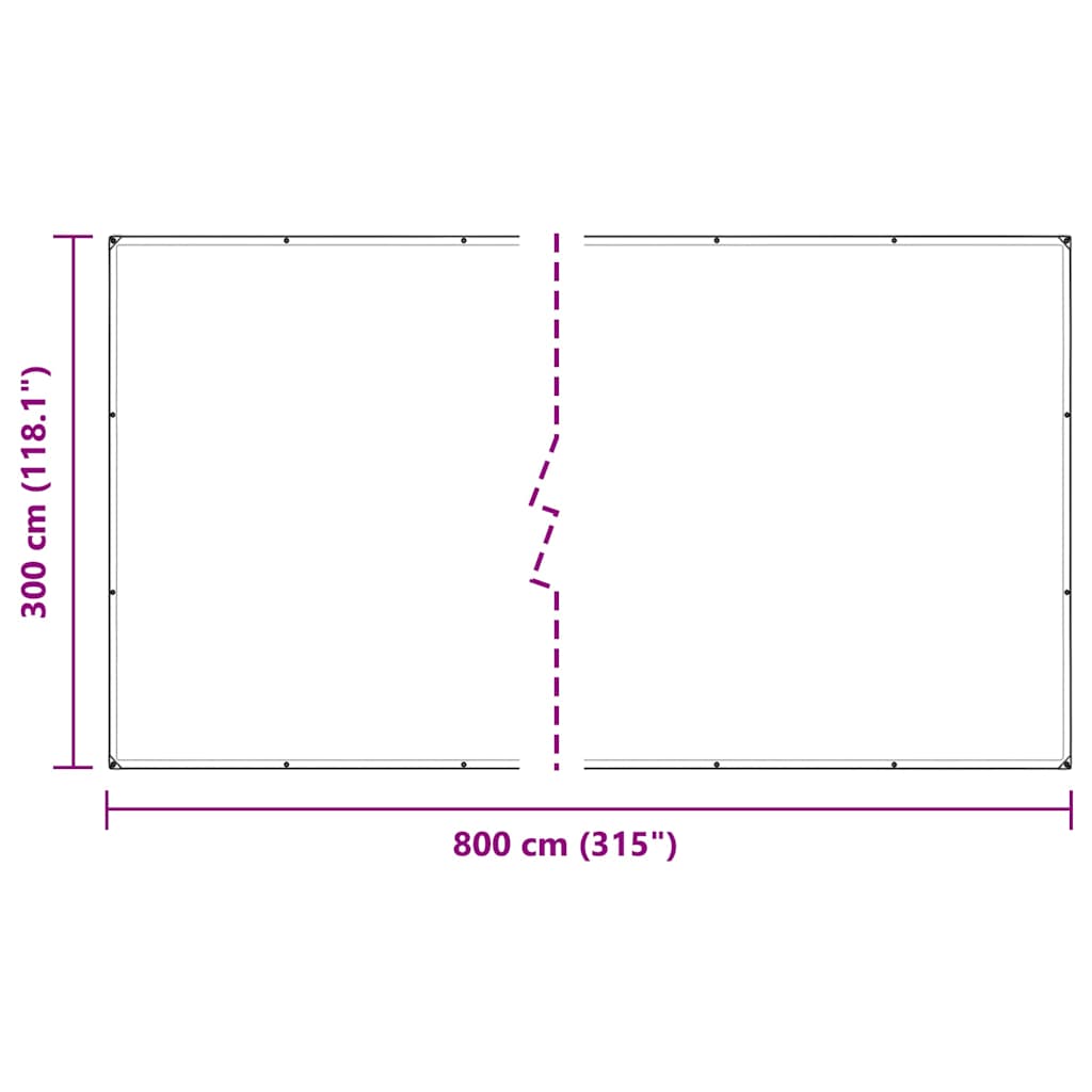 Transparente Plane mit Ösen 1x2 m Polyethylen