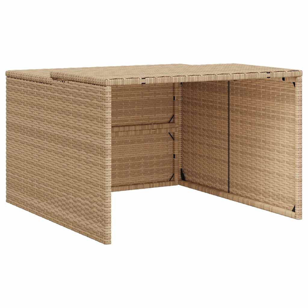 Mähroboter-Garage Schwarz 86x90x52/57 cm Poly Rattan