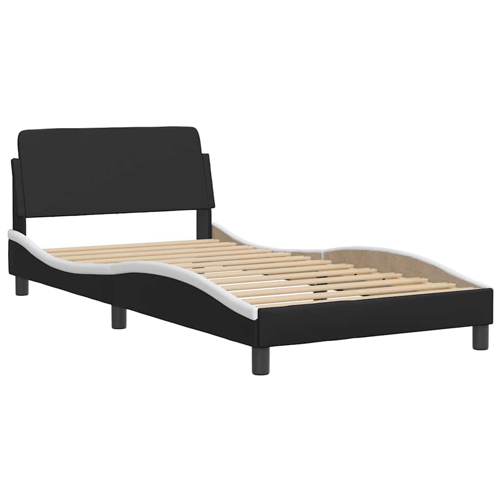 Bettgestell "Dover" Schwarz 80x200 cm Kunstleder