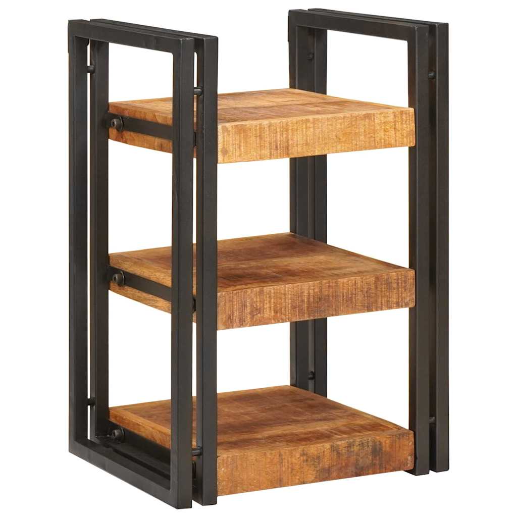 Nachttisch Braun und Schwarz 38 x 33 x 58 cm Massivholz Mango