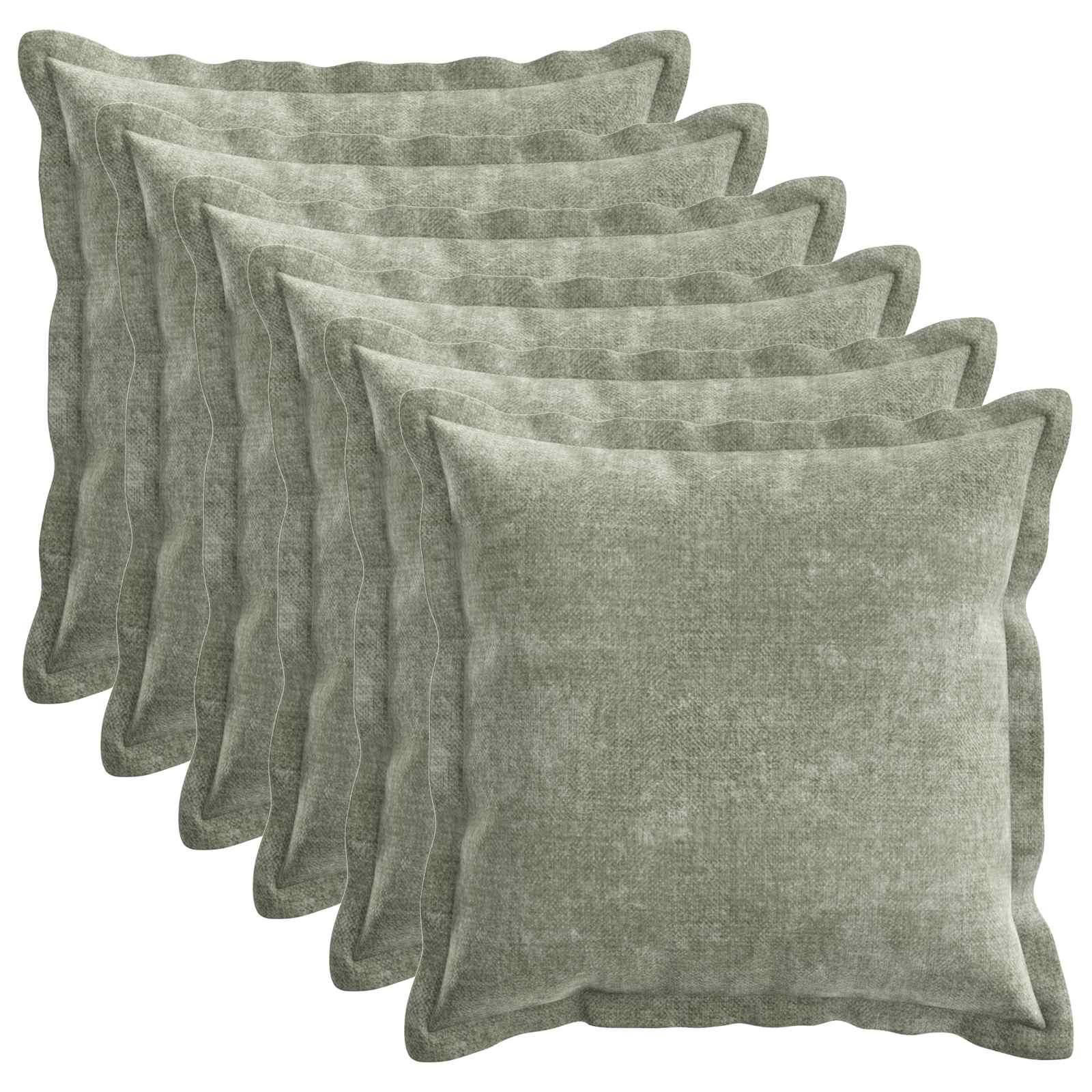 Kissenbezug 2 Stk. HOUTEN Dunkelgrau 30 x 30 cm Chenille-Stoff