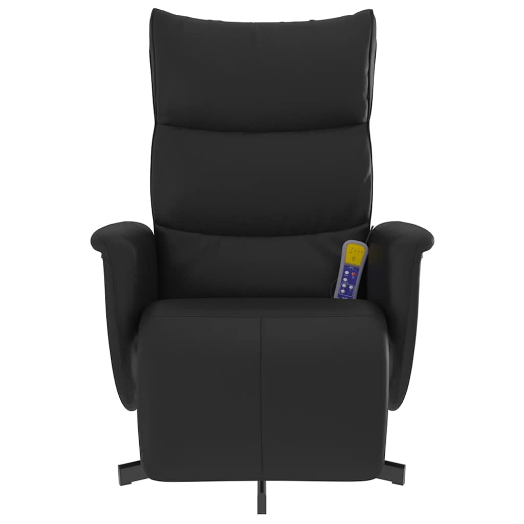 Massagesessel mit Fußteil Creme Kunstleder