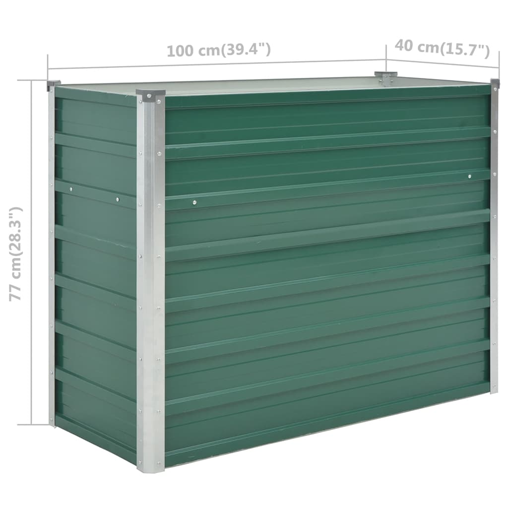 Garten-Hochbeet Verzinkter Stahl 240x80x77 cm Grün
