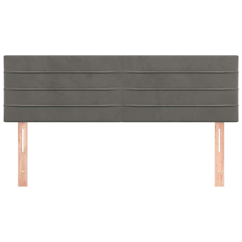 Kopfteil Hellgrau 80x5x118/128 cm Samt