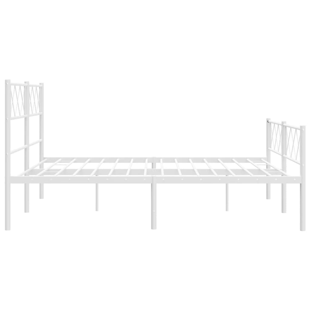 Bettgestell mit Kopfteil Metall Schwarz 100x190 cm