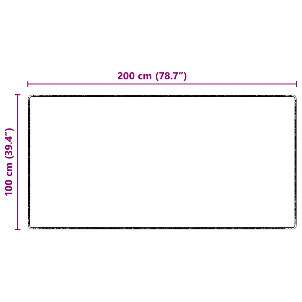 Teppichläufer Grau 50 x 100 cm 100% Polypropylen Tuft