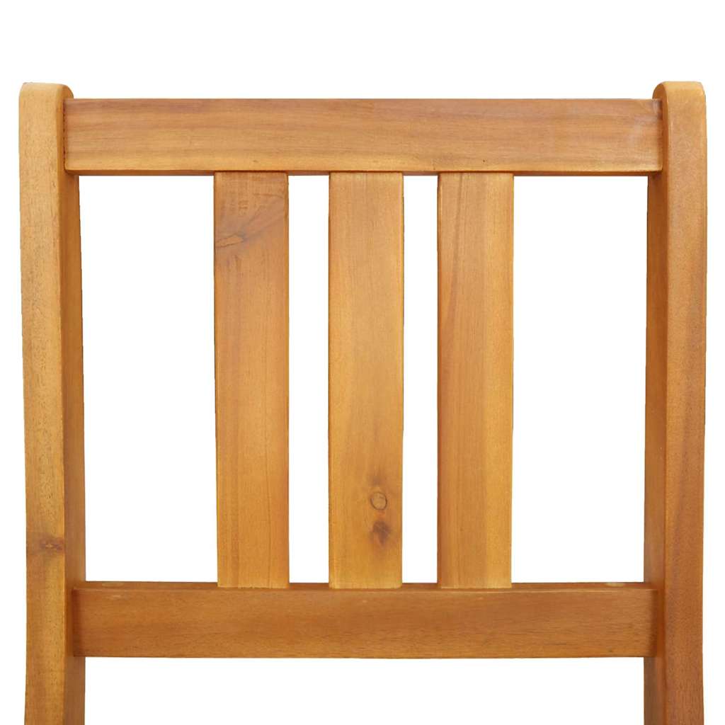 Außen Bistro-Stühle 6 pcs Natur Massivholz Akazie