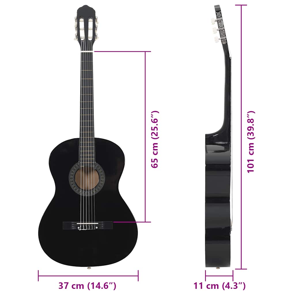 12.-tlg. Klassische Gitarre Set für Anfänger 4/4 39