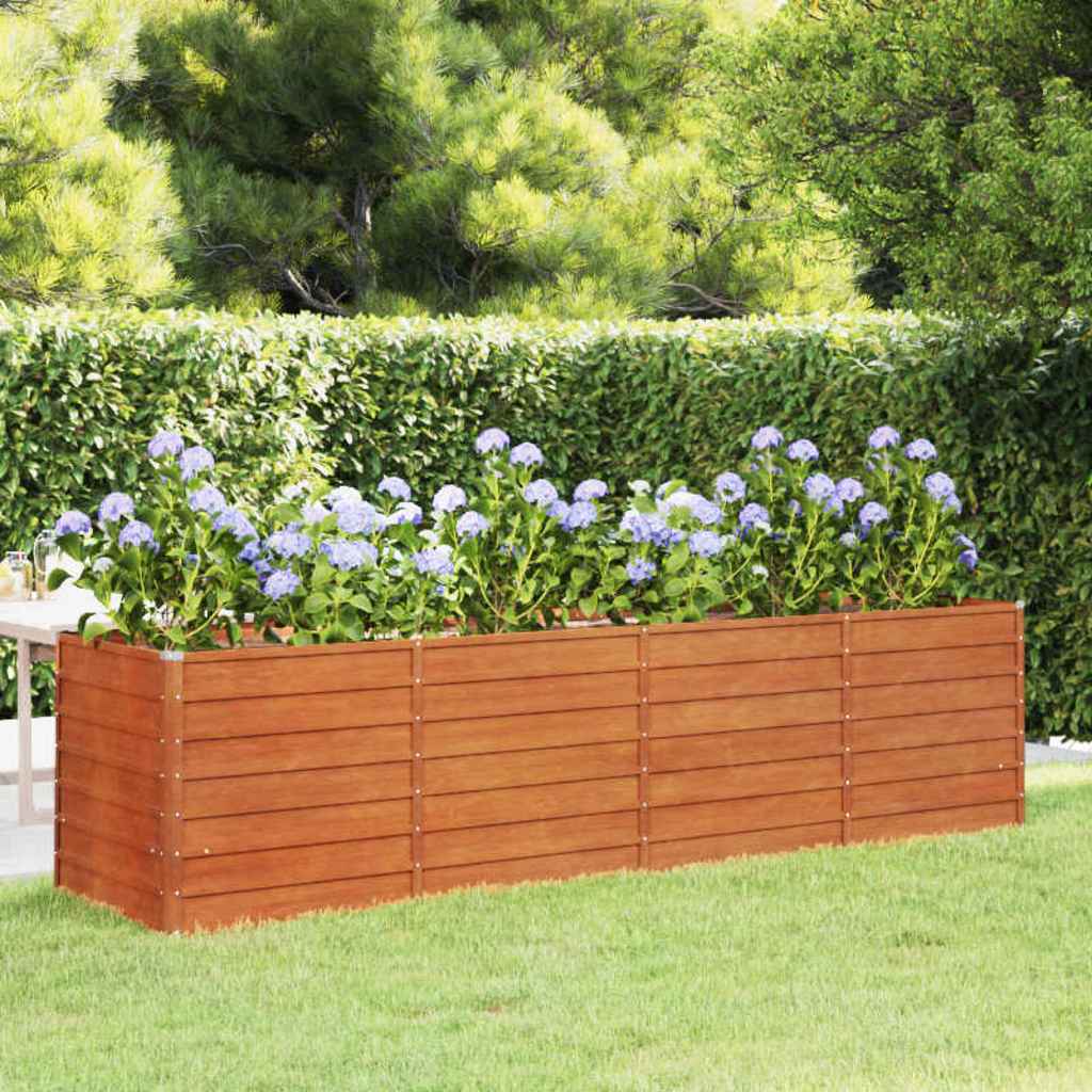 Hochbeet Rostig 100x100x77 cm Cortenstahl