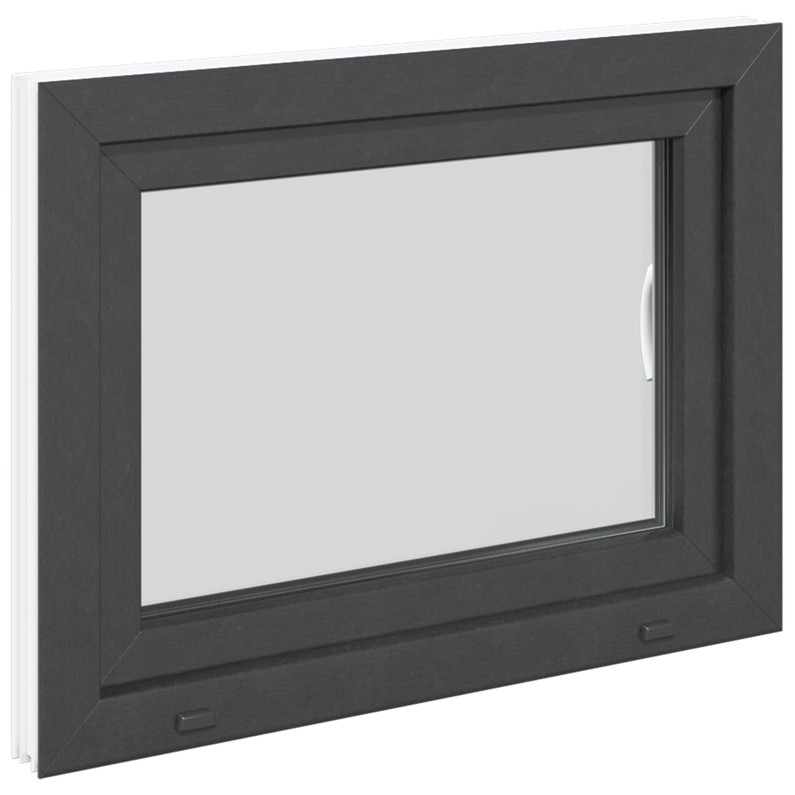 Kellerfenster RISOR 50 x 50 cm PVC und Glas Weiß