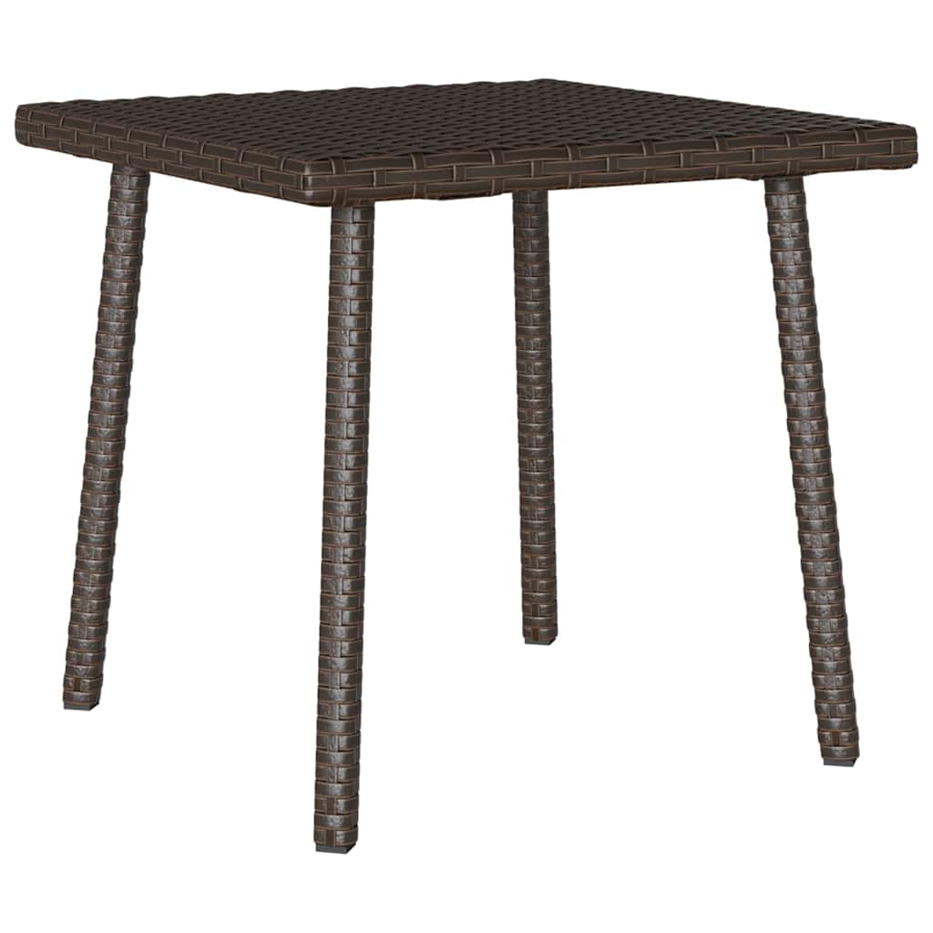 Garten-Couchtisch Rechteckig Schwarz 40x40x37 cm Poly Rattan