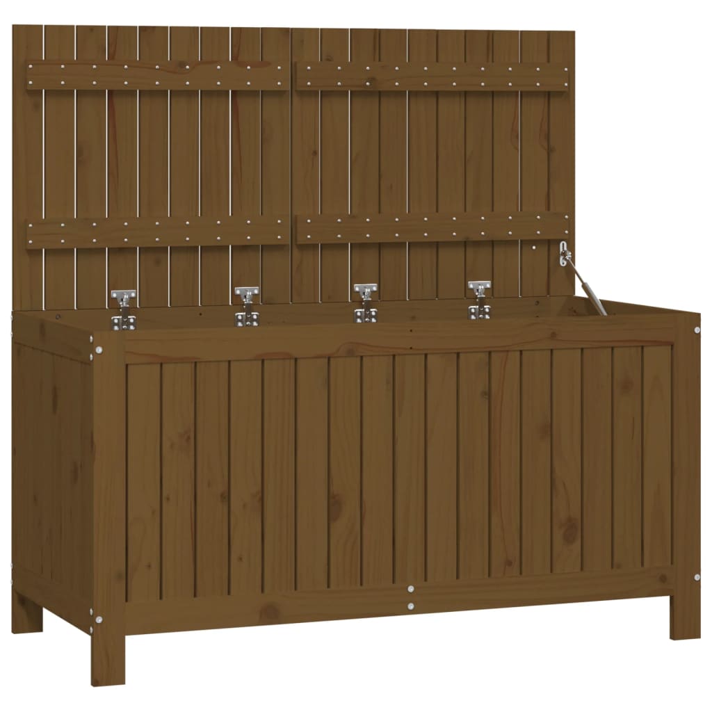 Gartentruhe Grau 76x42,5x54 cm Massivholz Kiefer