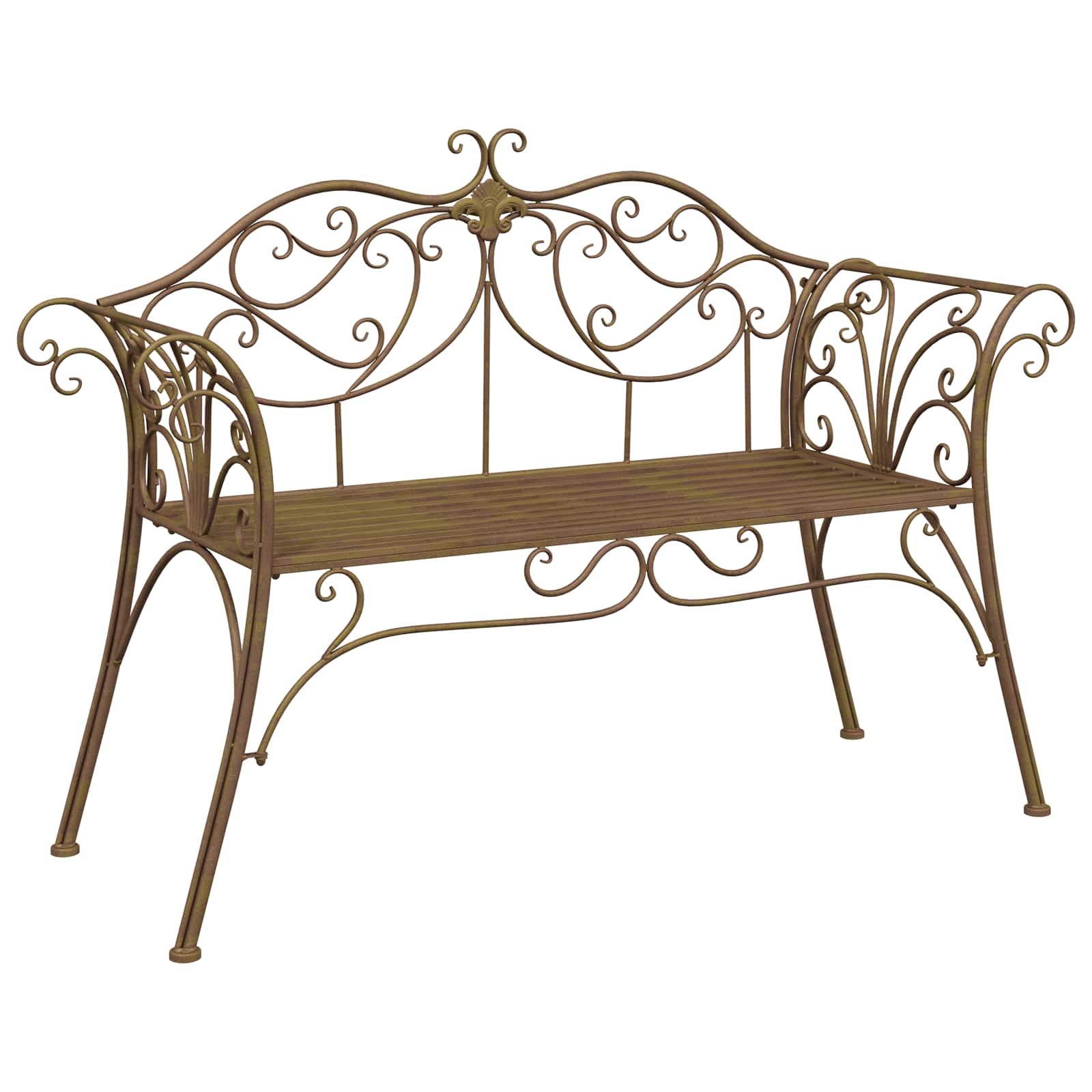 Gartenbank 2-Sitzanzahl 114 x 56,5 x 90 cm Stahl Silber Grau