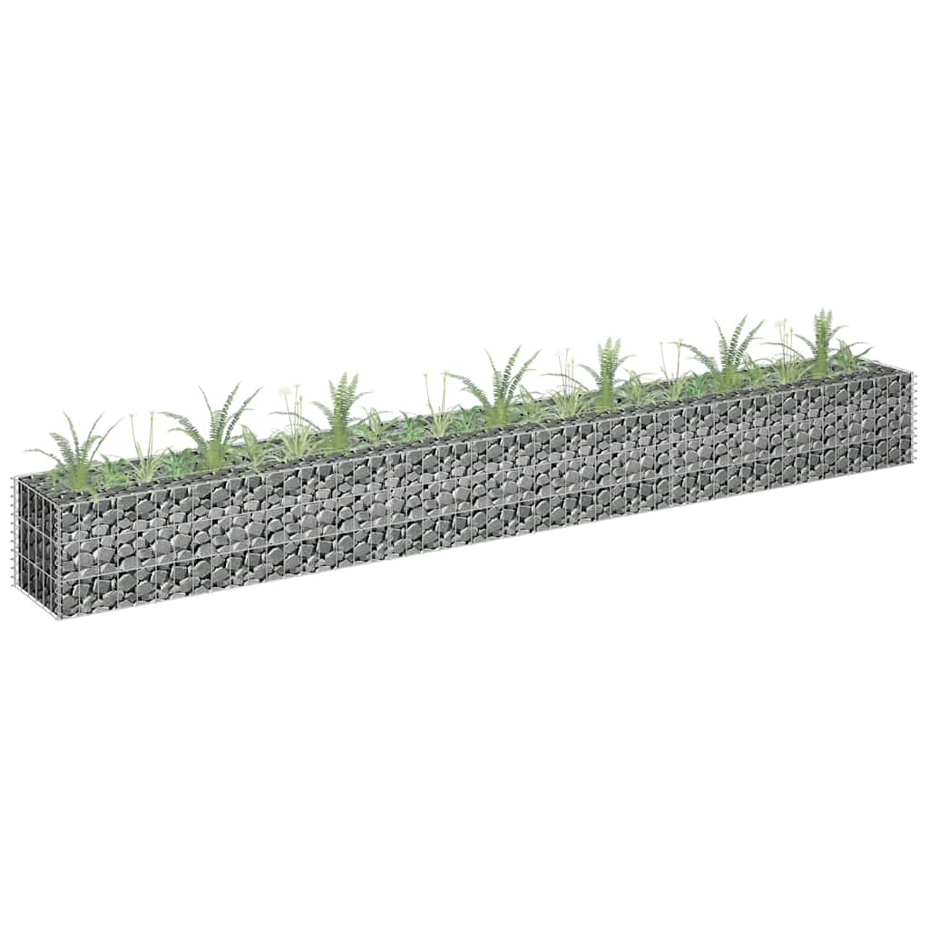 Gabionen-Hochbeet Verzinkter Stahl 90x30x10 cm