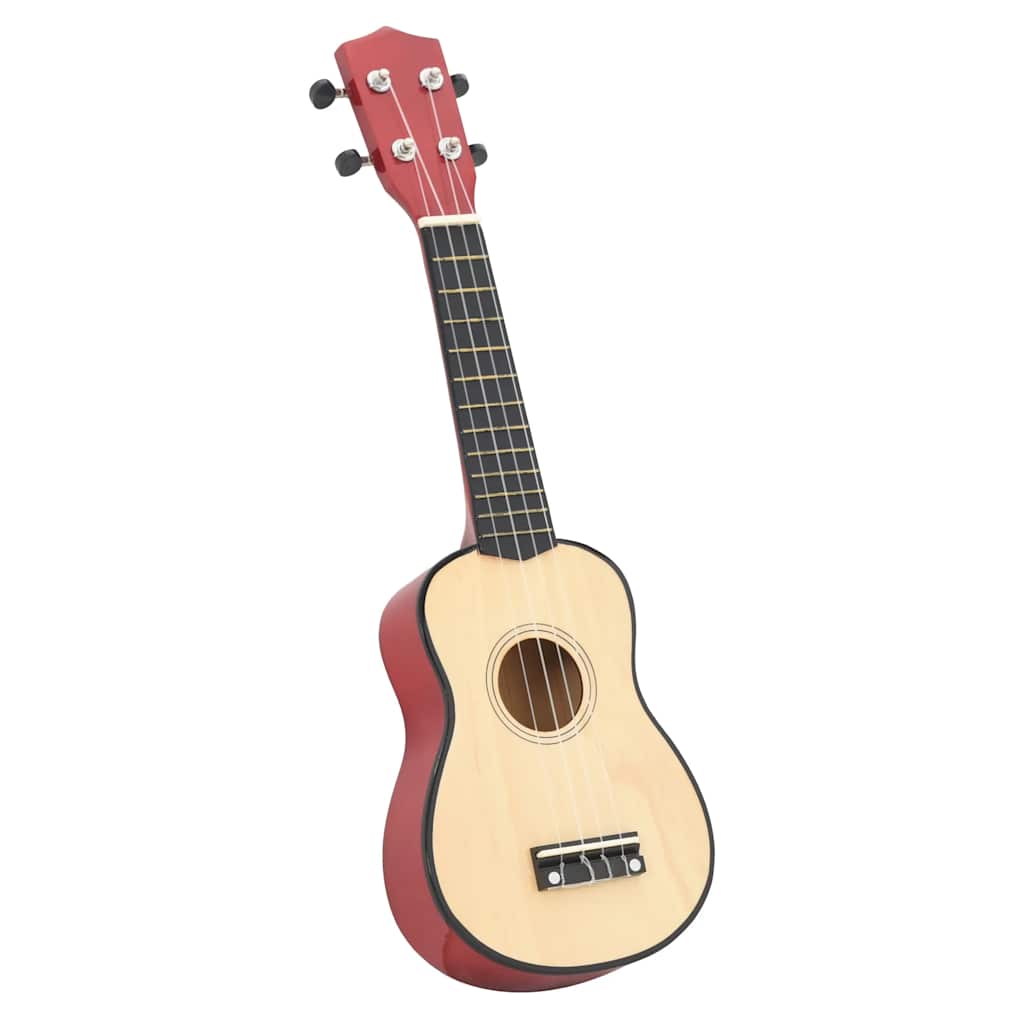 Sopran Ukulele Set für Kinder mit Tasche Dunkles Holz 21