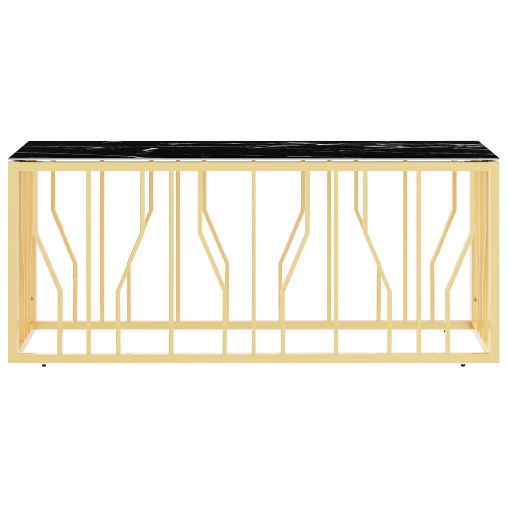 Couchtisch 110x45x45 cm Edelstahl und Glas