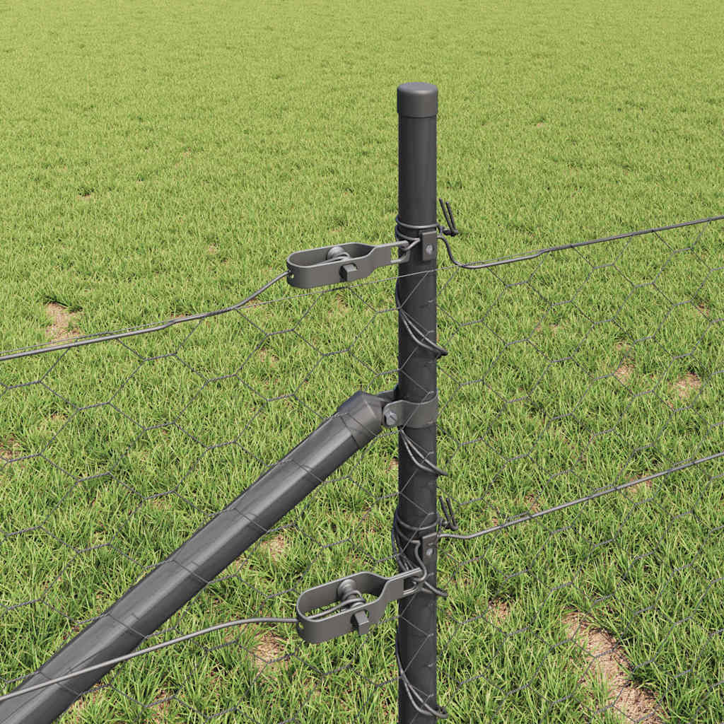Outdoor Kettenglied-Zaun Erdfixierung 10 x 0,4 m Grün Netz