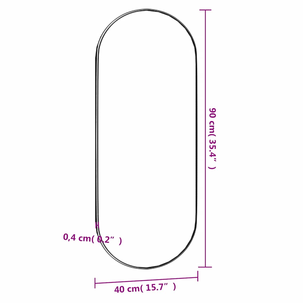 Spiegel mit LED-Leuchten 60x30 cm Glas Oval