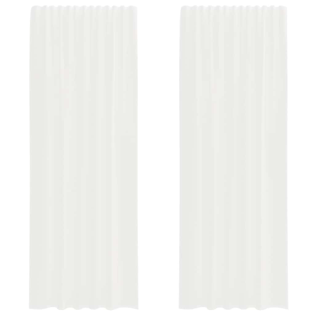 Voile Vorhänge mit Ösen 2 Stk. Apfelgrün 140x140 cm