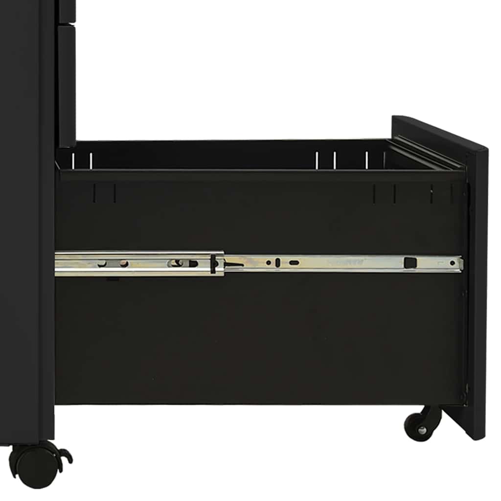 Aktenschrank mit Rollen Weiß 30x45x59 cm Stahl