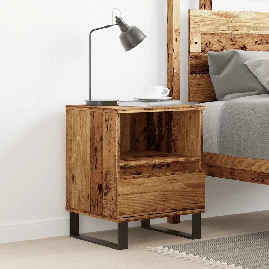 Bettschrank Schwarz Eichen-Optik 40 x 35 x 50 cm Holzwerkstoff