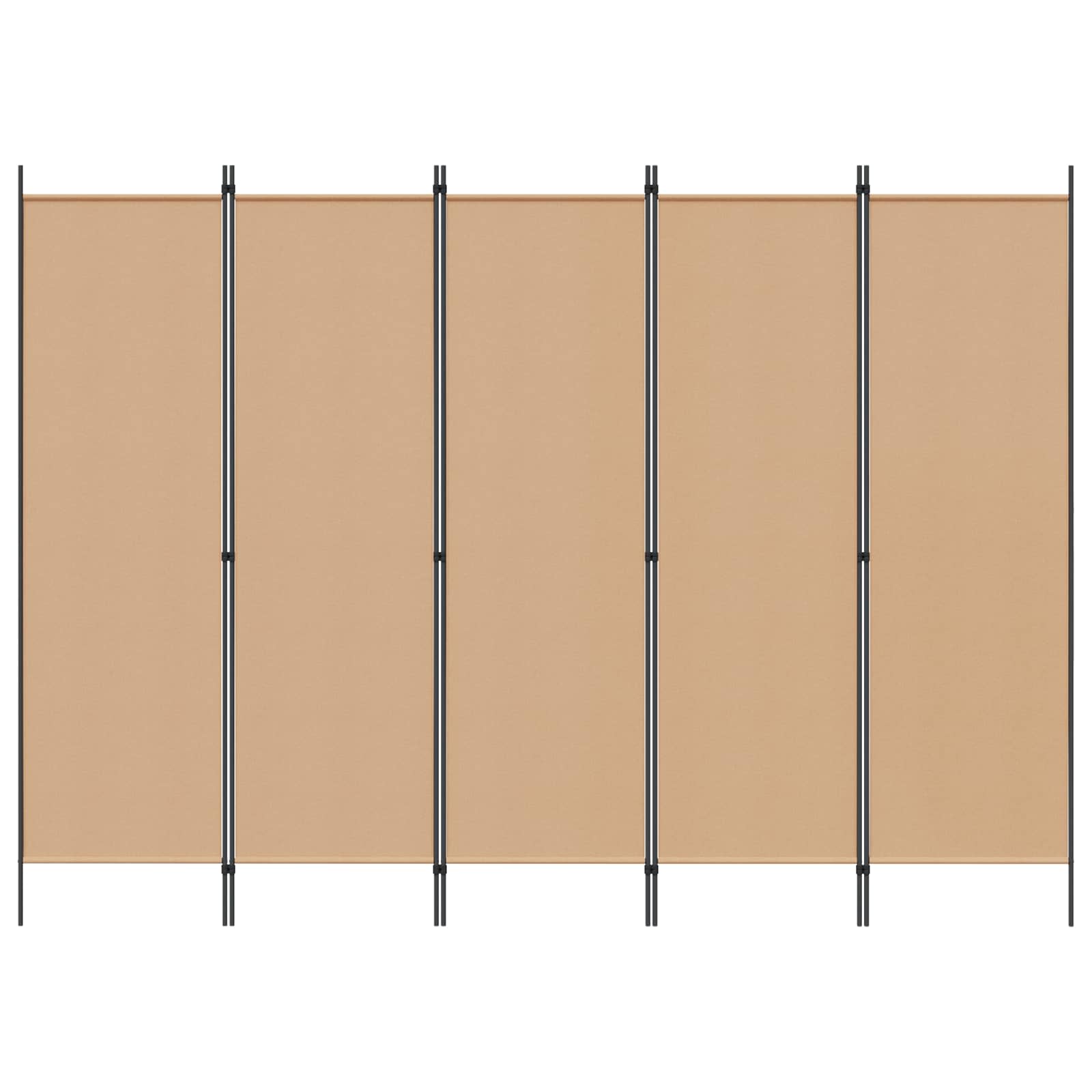 Raumteiler Beige 150 x 180 cm Stoff