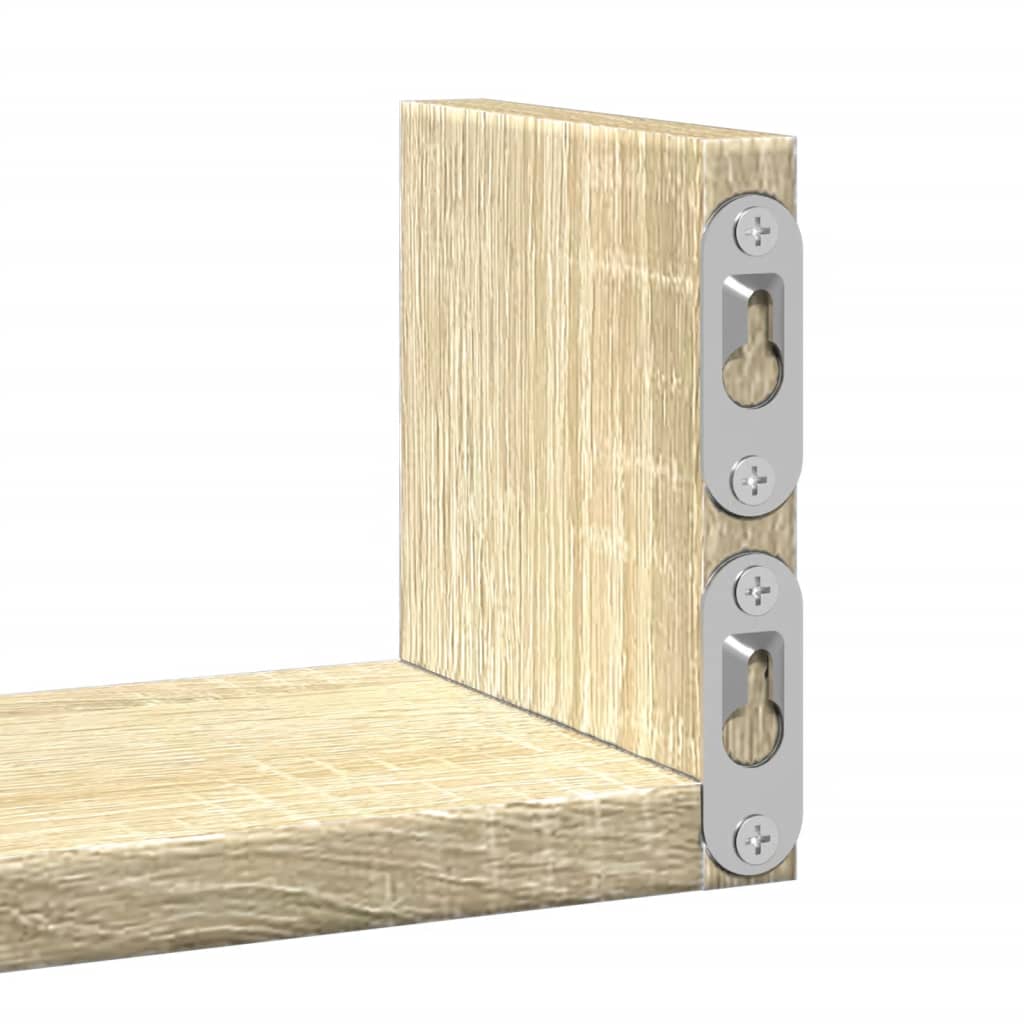 Wandregal 3 Stk. Weiß Holzwerkstoff