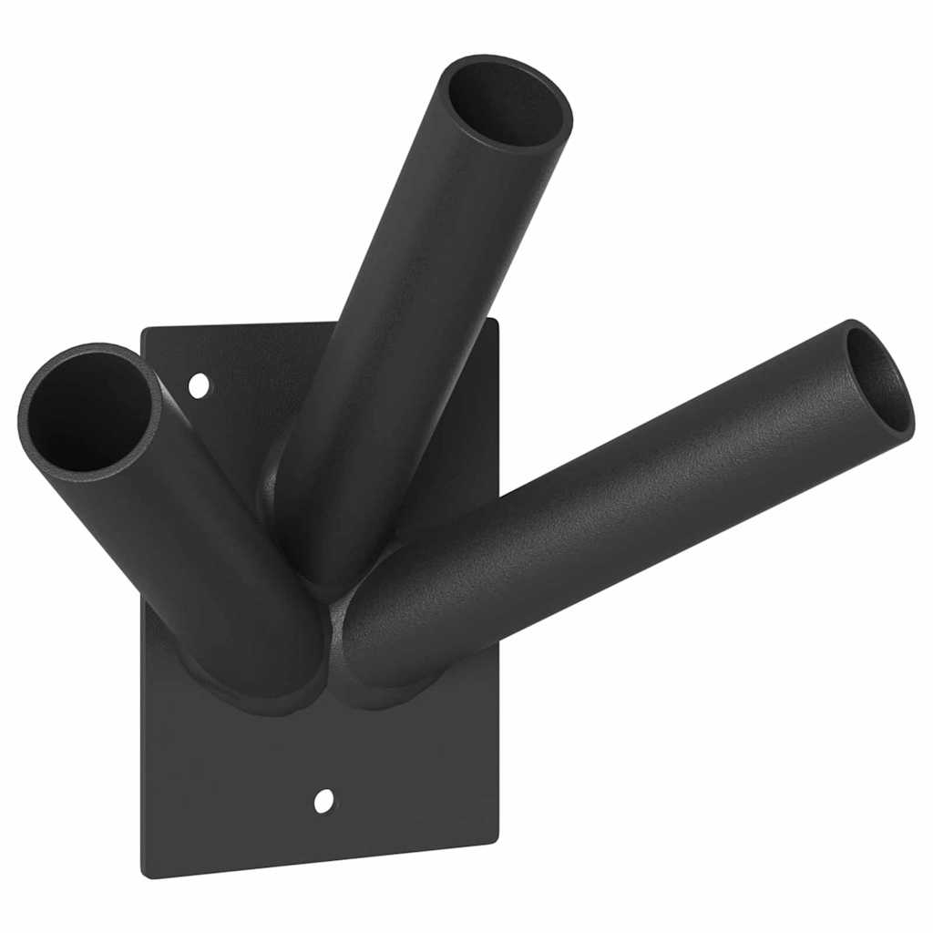 Fahnen Pole Holde Schwarz 10,5 x 7,5 x 0,25 cm Stahl