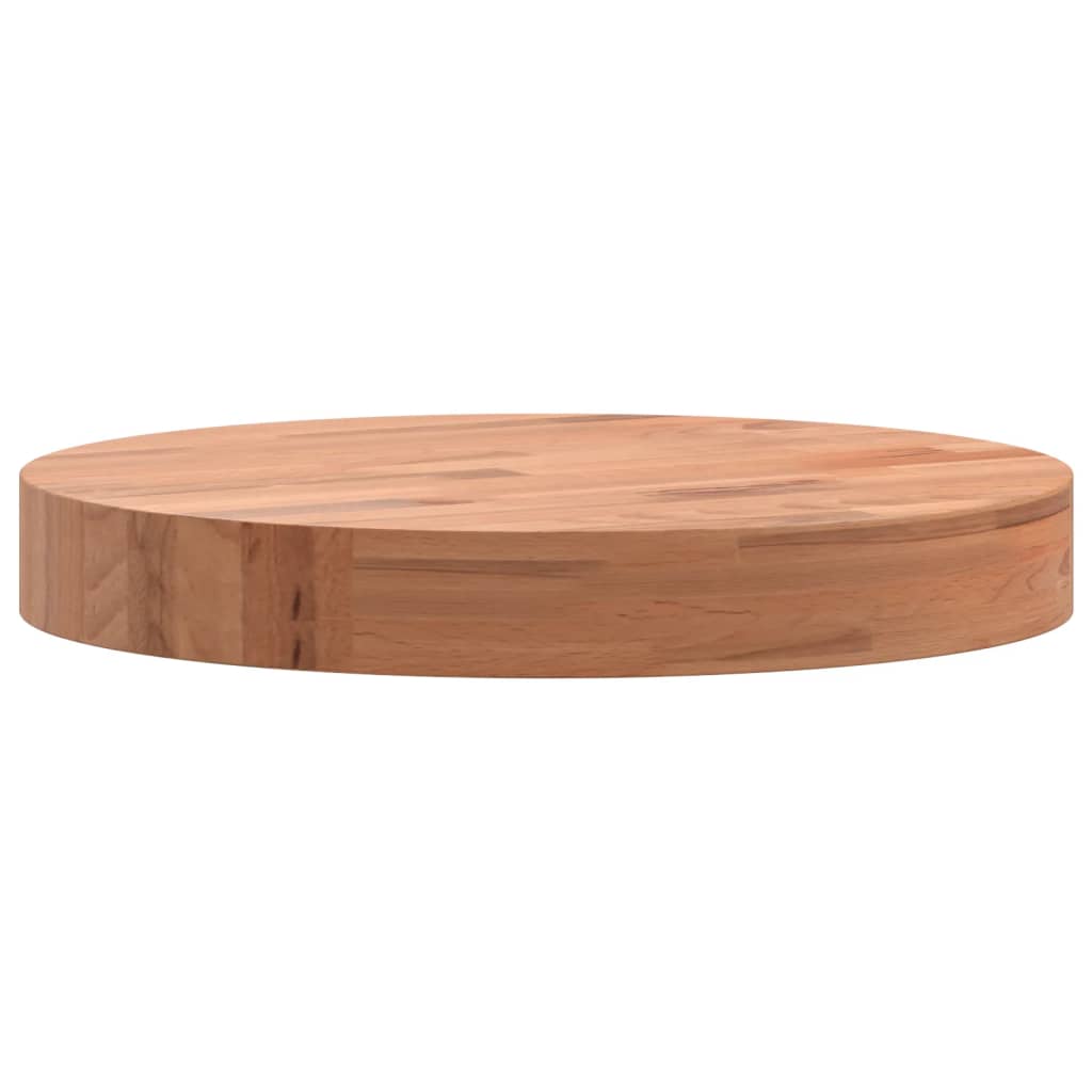 Tischplatte Ø30x1,5 cm Rund Massivholz Buche
