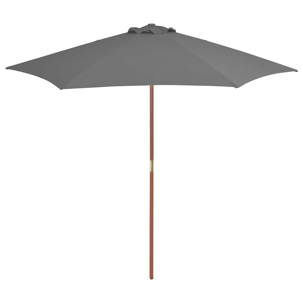 Sonnenschirm mit Holz-Mast 270 cm Blau