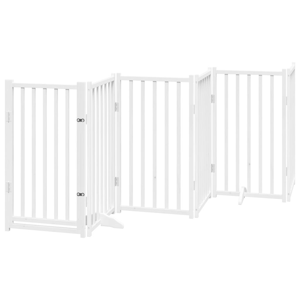 3-tlg. Hundetor Faltbar 150 cm Massivholz Tanne
