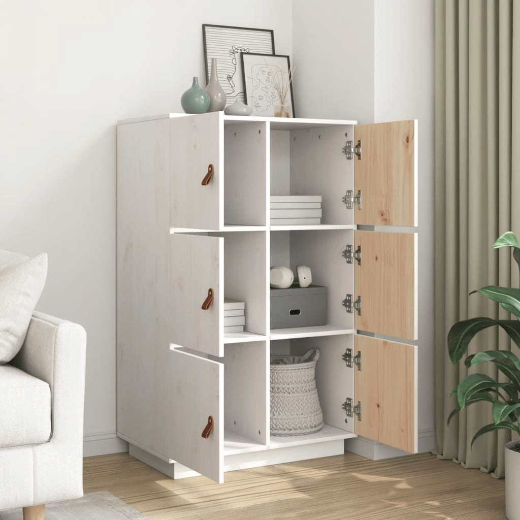 Highboard 67x40x108,5 cm Massivholz Kiefer