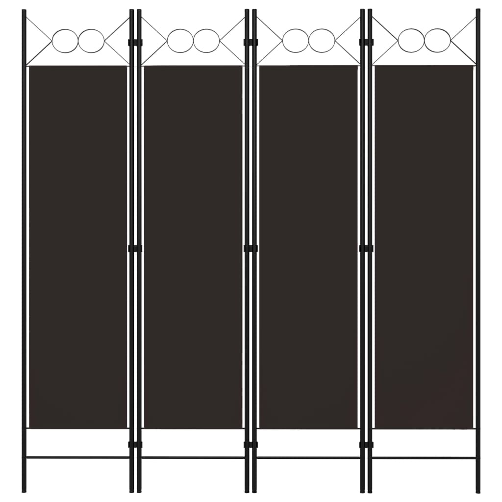 5-tlg. Raumteiler Anthrazit 200 x 180 cm
