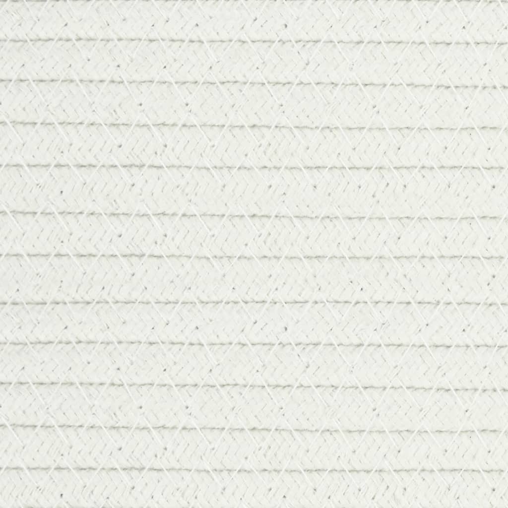 Aufbewahrungskorb Grau und Weiß Ø38x46 cm Baumwolle