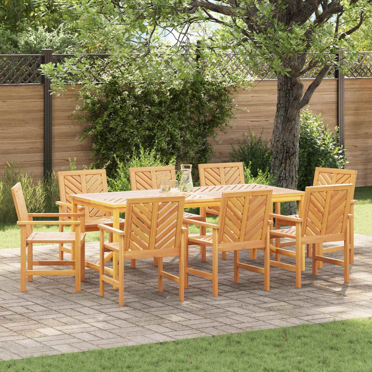 Esszimmerstuhl 6 pcs Natur Massivholz Akazie