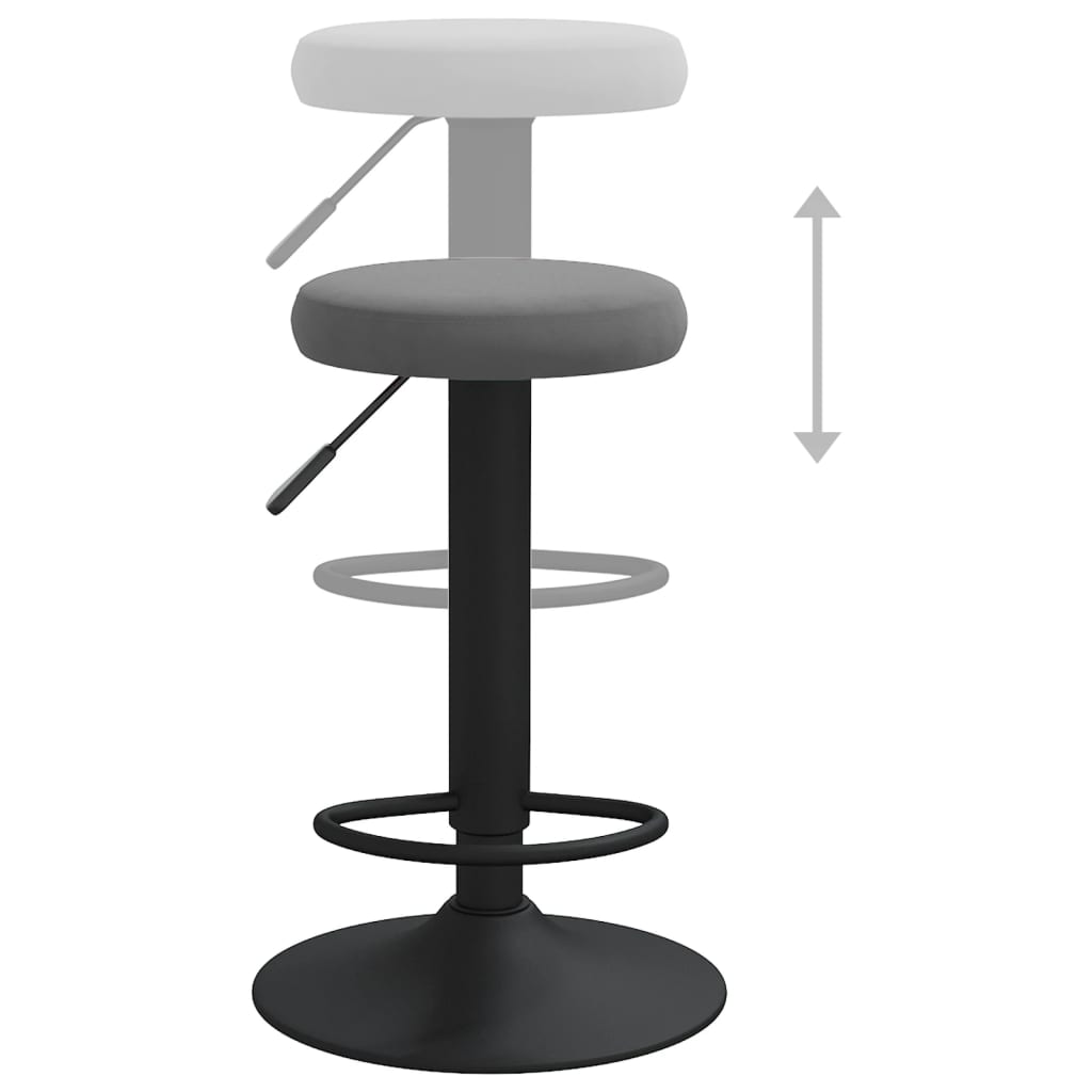 Barhocker 2 Stk. Schwarz Samt